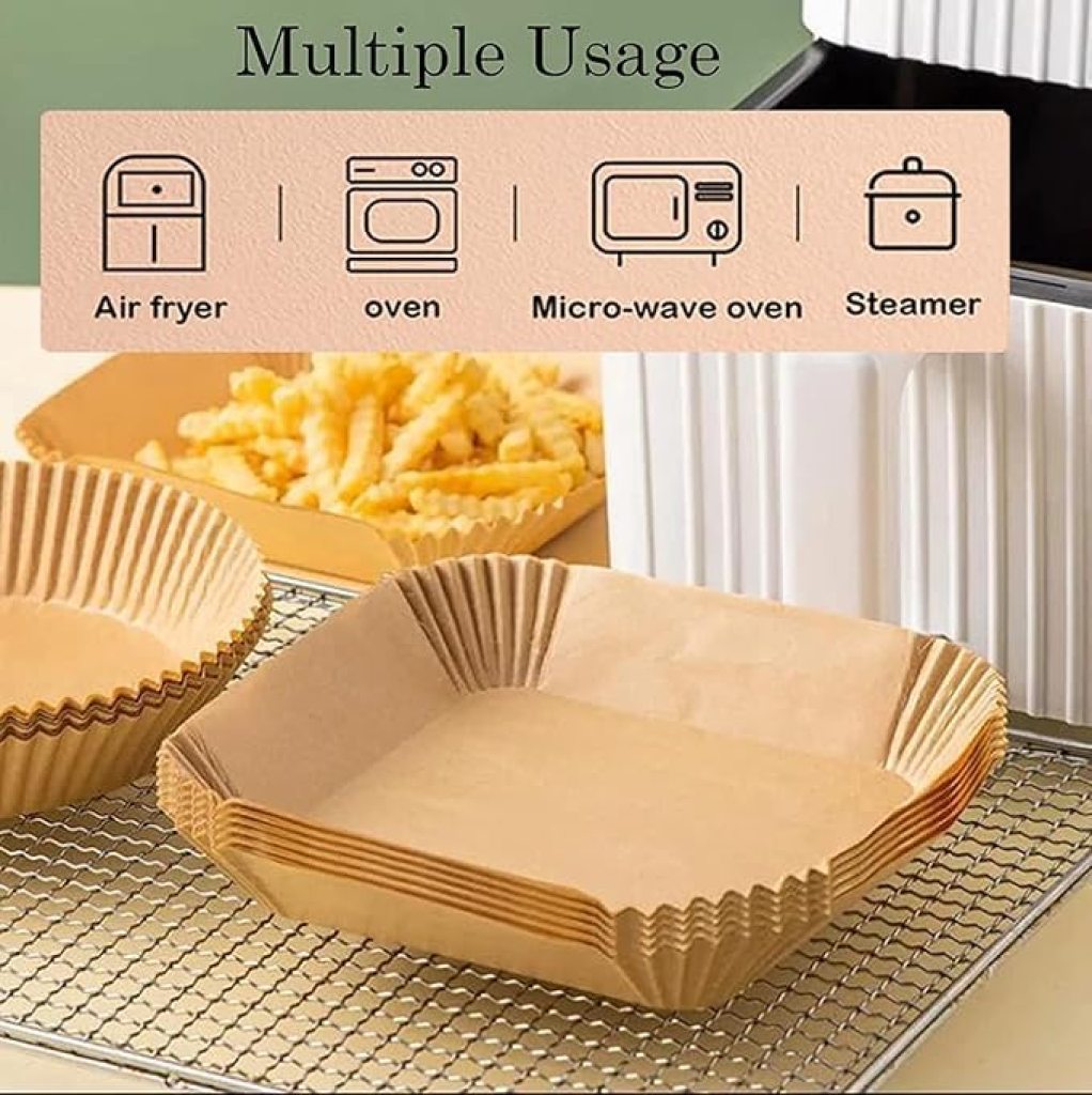 Air Fryer Parchment Paper Liners – Non-Stick, Oil-Proof & Heat-Resistant