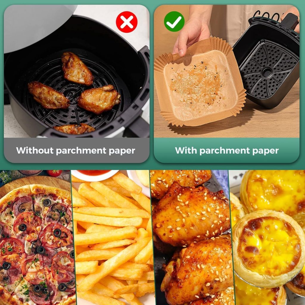 Air Fryer Parchment Paper Liners – Non-Stick, Oil-Proof & Heat-Resistant