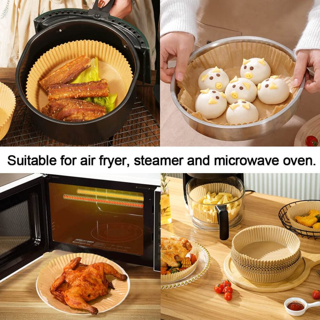 Air Fryer Parchment Paper Liners (Round) – Non-Stick, Disposable Baking Sheets