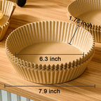 Air Fryer Parchment Paper Liners – Non-Stick, Oil-Proof & Heat-Resistant