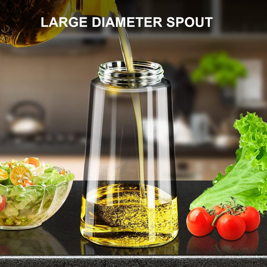 2-in-1 Oil Spray Bottle – Glass Oil Dispenser with Sprayer & Pourer