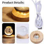 3D Crystal Ball Night Lamp – Galaxy Moon Planet LED Decor Light