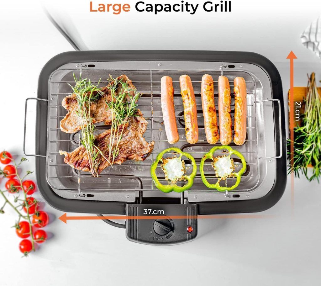 Electric BBQ Grill – Smokeless Indoor & Outdoor Barbecue for Home