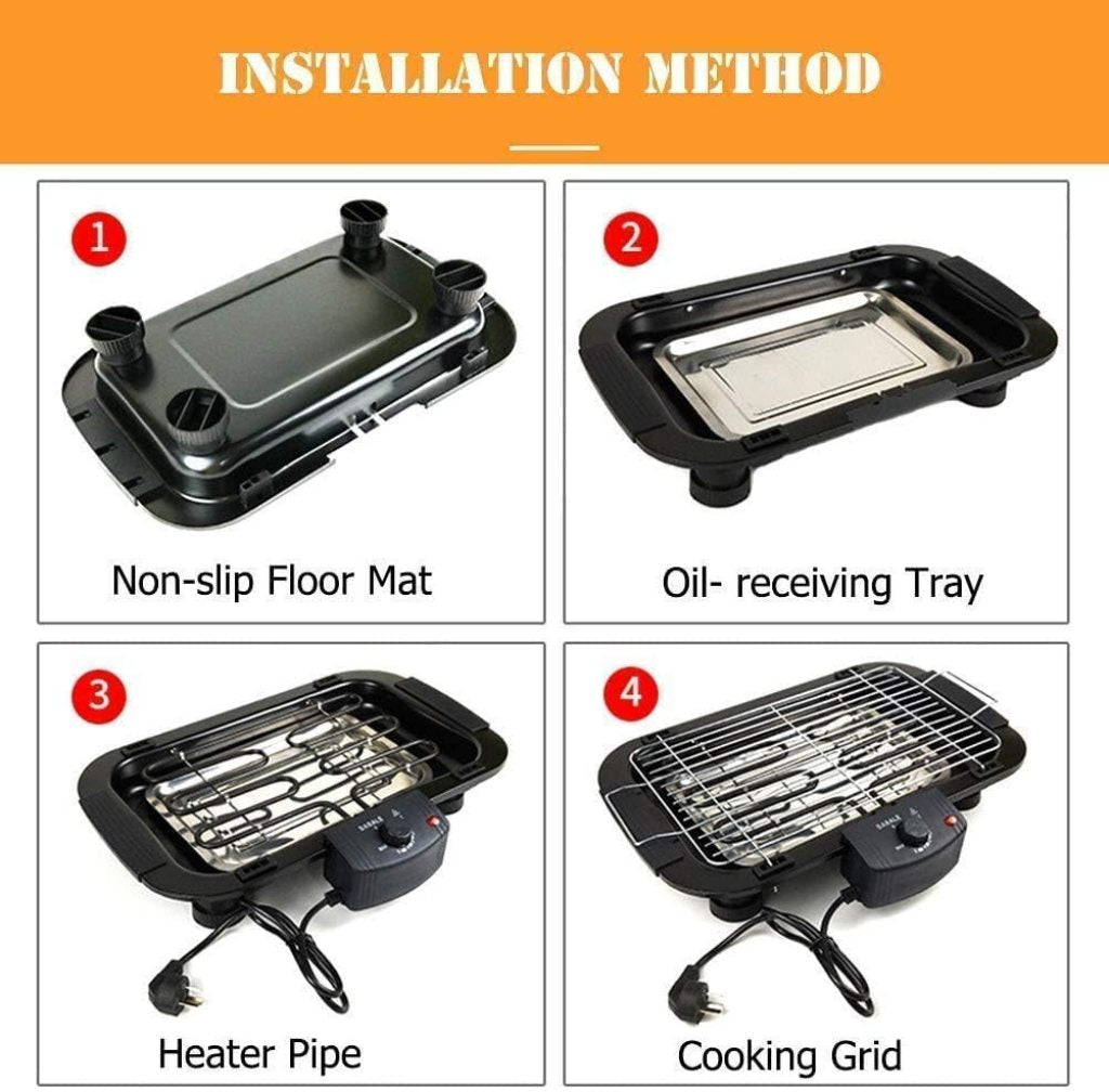 Electric BBQ Grill – Smokeless Indoor & Outdoor Barbecue for Home