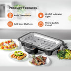 Electric BBQ Grill – Smokeless Indoor & Outdoor Barbecue for Home