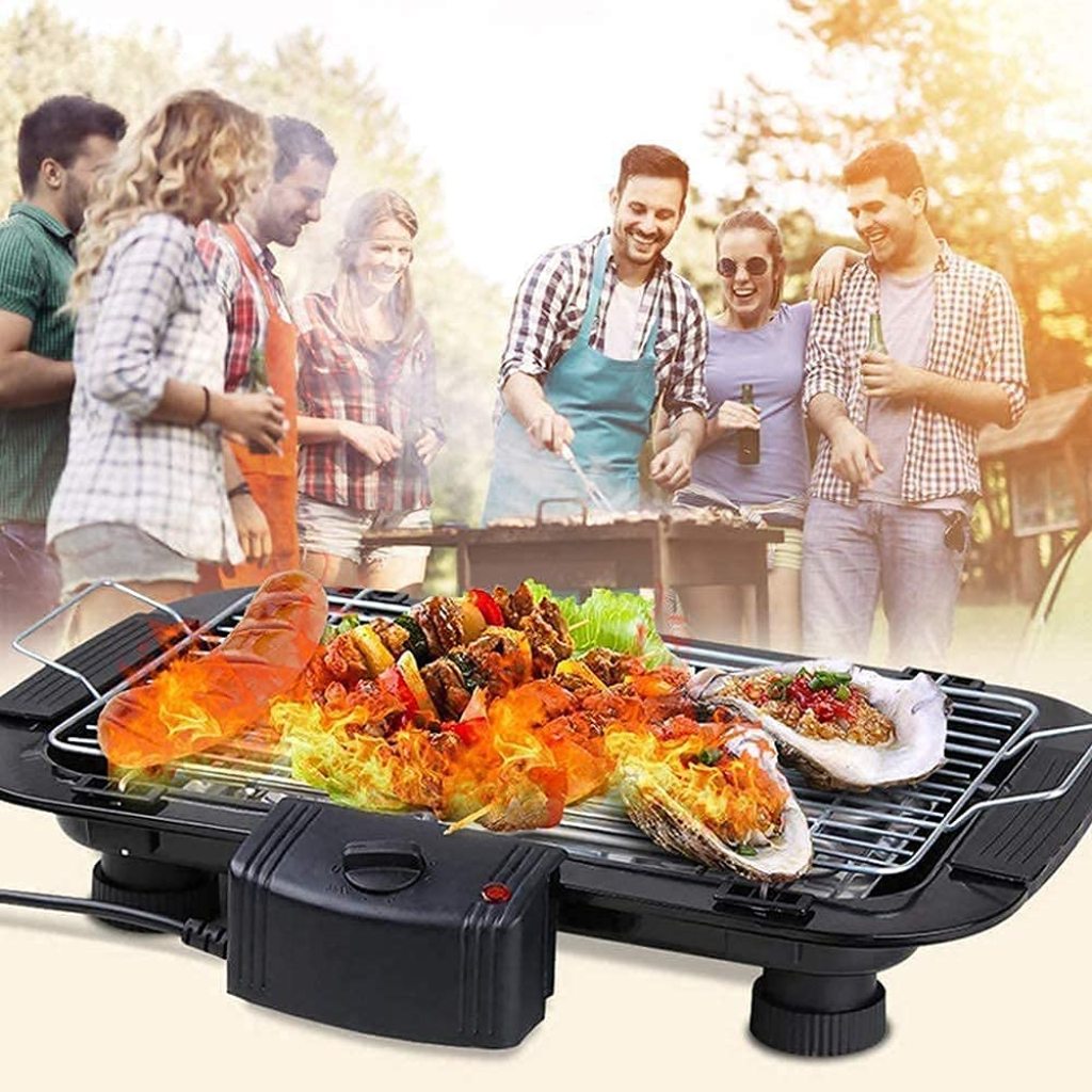 Electric BBQ Grill – Smokeless Indoor & Outdoor Barbecue for Home