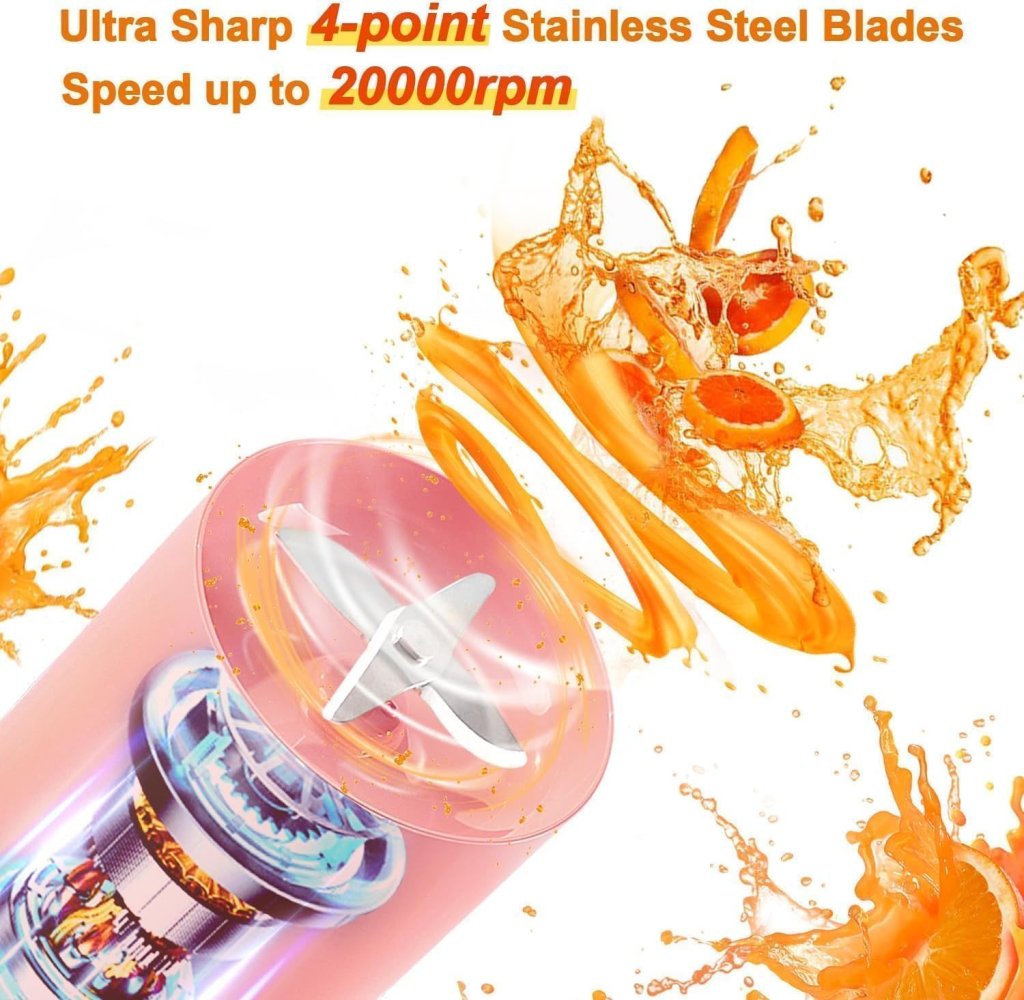 Mini Portable Bottle Juicer – USB Rechargeable Blender