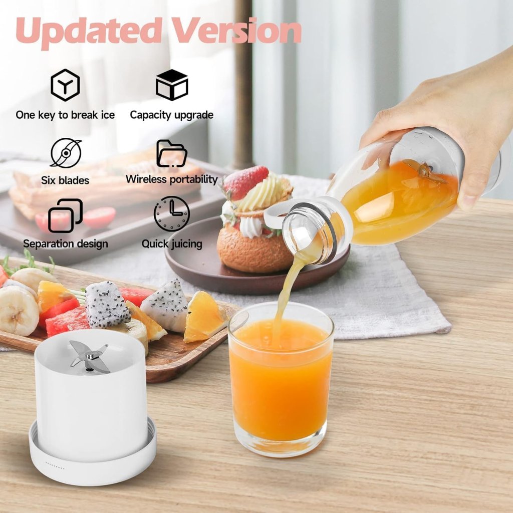 Mini Portable Bottle Juicer – USB Rechargeable Blender