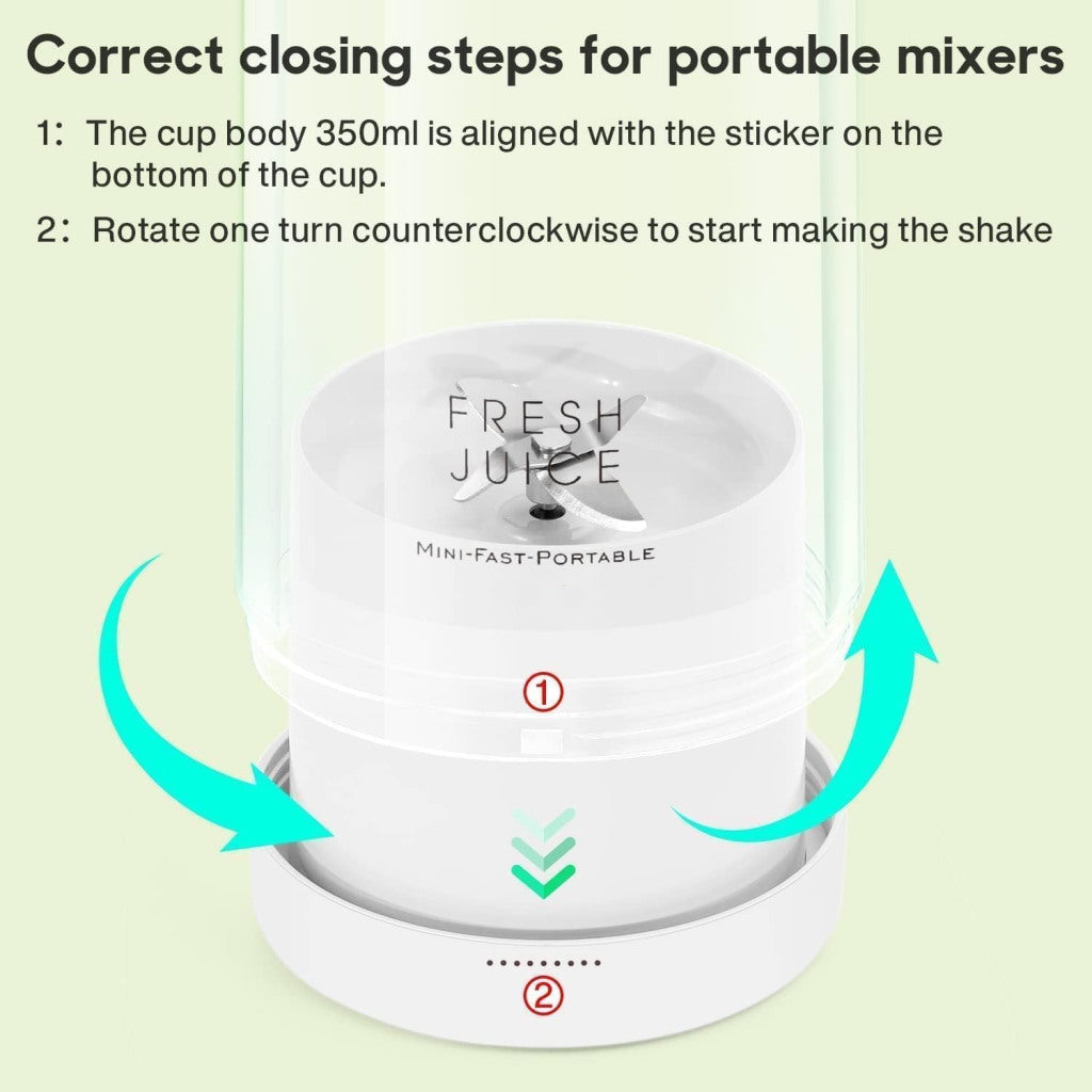 Mini Portable Bottle Juicer – USB Rechargeable Blender