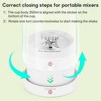 Mini Portable Bottle Juicer – USB Rechargeable Blender