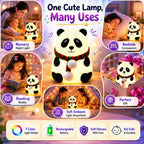 7-Colour Silicone Panda Night Lamp – USB Rechargeable Kids LED Night Light