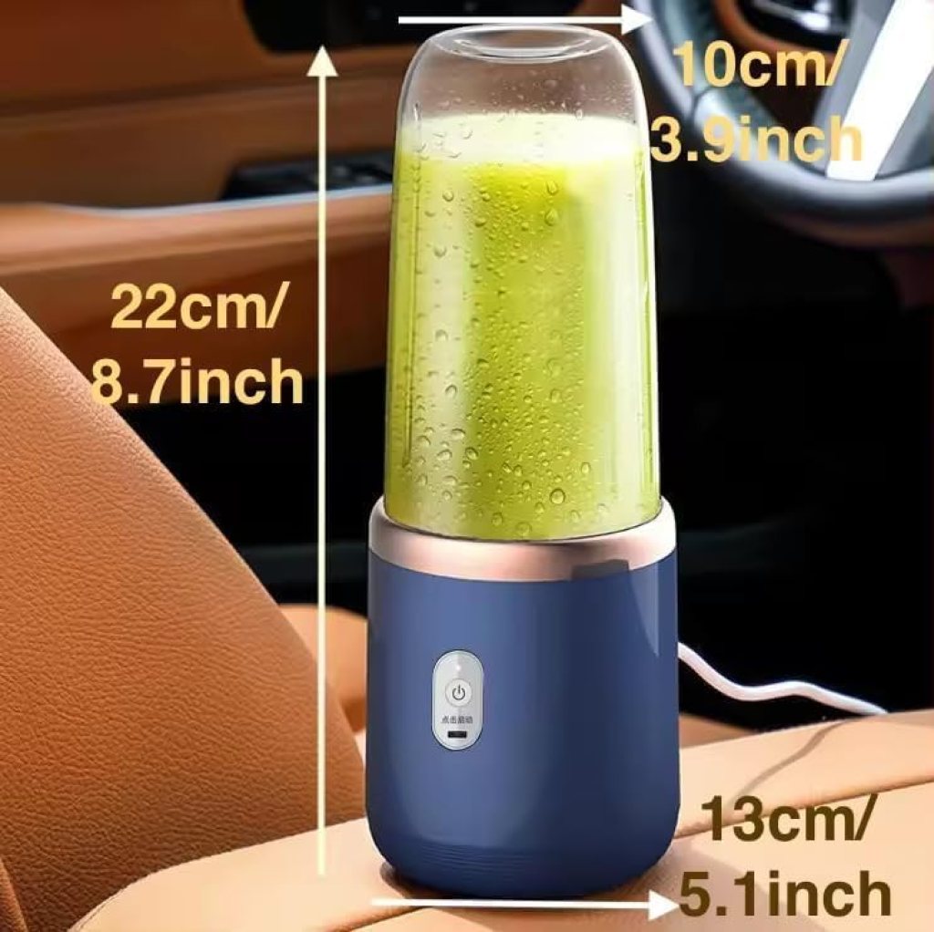 Small Portable Juicer – 6-Blade USB-C Rechargeable Blender
