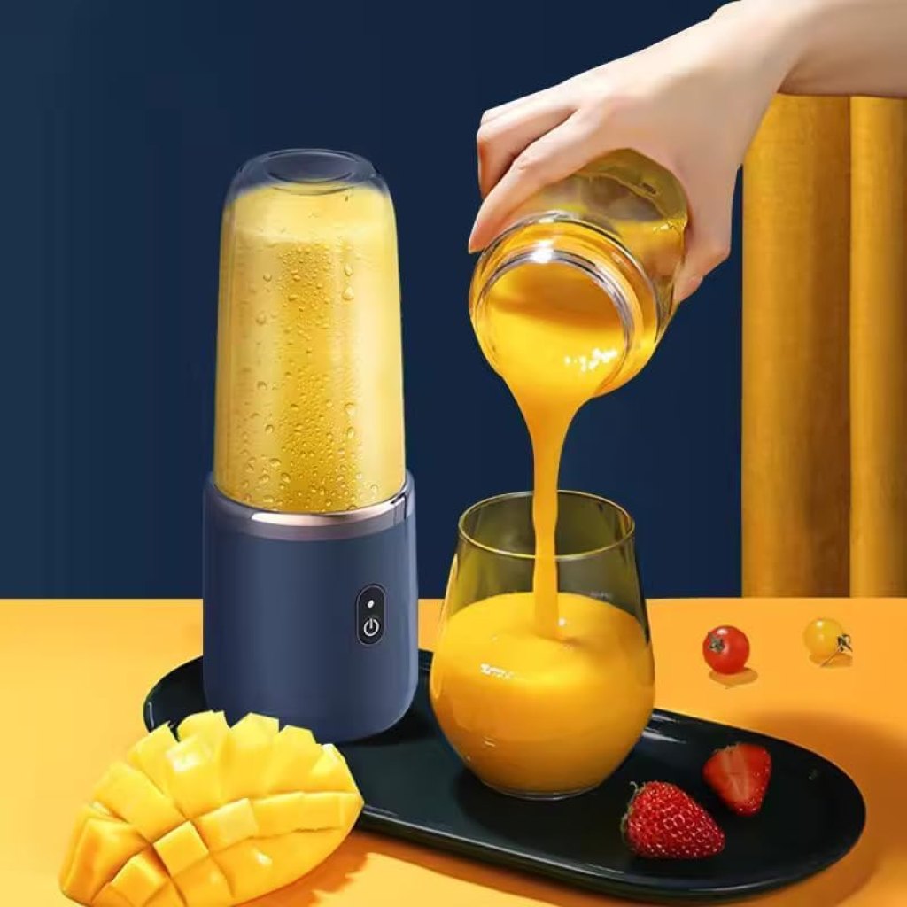 Small Portable Juicer – 6-Blade USB-C Rechargeable Blender