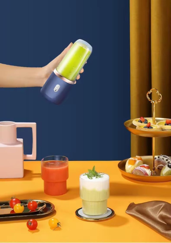 Small Portable Juicer – 6-Blade USB-C Rechargeable Blender