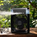 Portable USB Mini Air Cooler Fan with LED Lights & Water Tank