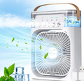 Portable USB Mini Air Cooler Fan with LED Lights & Water Tank