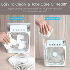 Portable USB Mini Air Cooler Fan with LED Lights & Water Tank