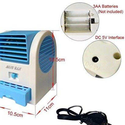 Portable Mini Air Conditioner & Humidifier Fan – USB or Battery Powered