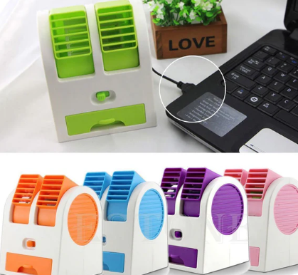 Portable Mini Air Conditioner & Humidifier Fan – USB or Battery Powered