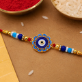 Evil Eye Blue Beads Rakhi – Protective Raksha Bandhan Gift for Brother