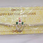 Ganesha Enamel Chain Rakhi – Devotional Raksha Bandhan Gift for Brother
