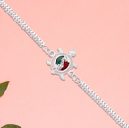 Turtle Enamel Chain Rakhi – Unique Raksha Bandhan Gift for Brother