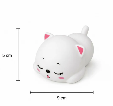 Sleeping Cat Silicone Night Lamp – Soft LED Light for Kids’ Rooms & Nurseries