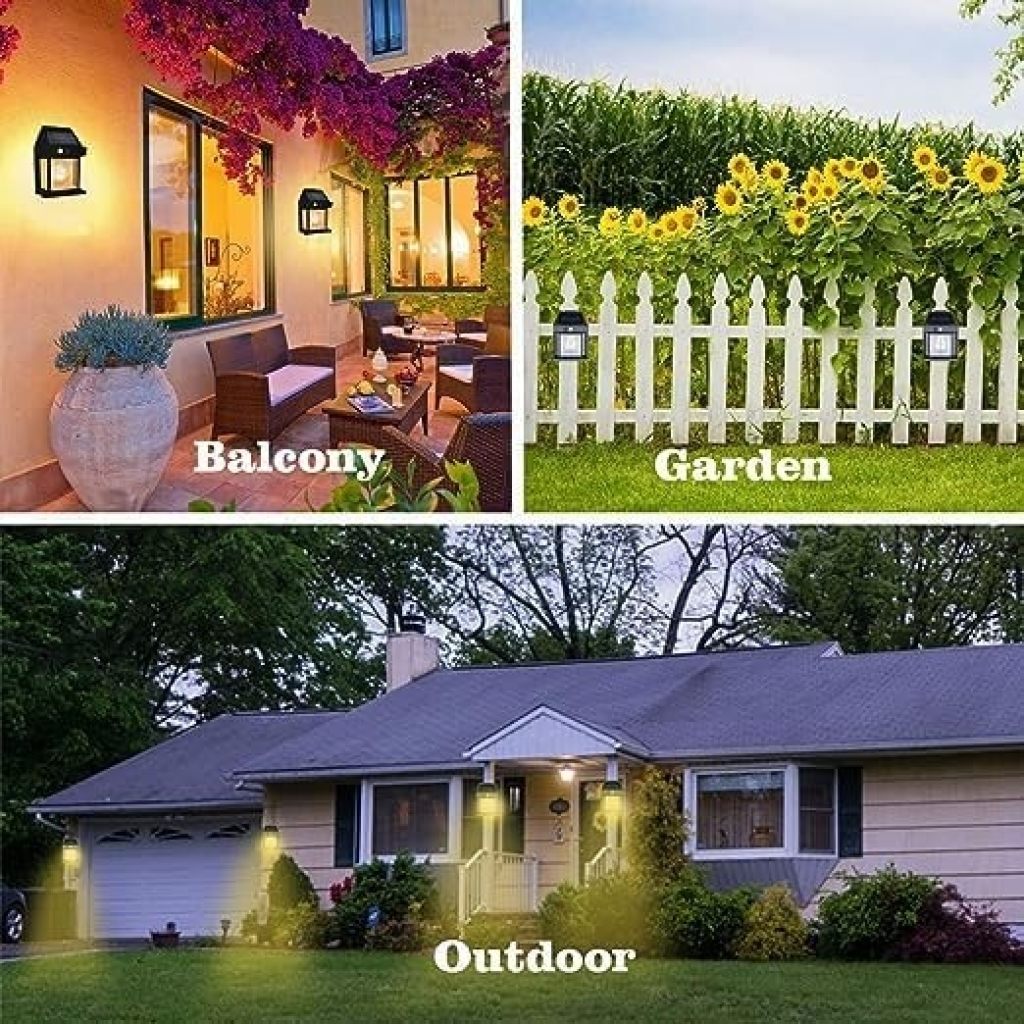 Solar LED Filament Wall Light – Waterproof Outdoor Fence & Deck Lamp