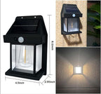 Solar LED Filament Wall Light – Waterproof Outdoor Fence & Deck Lamp