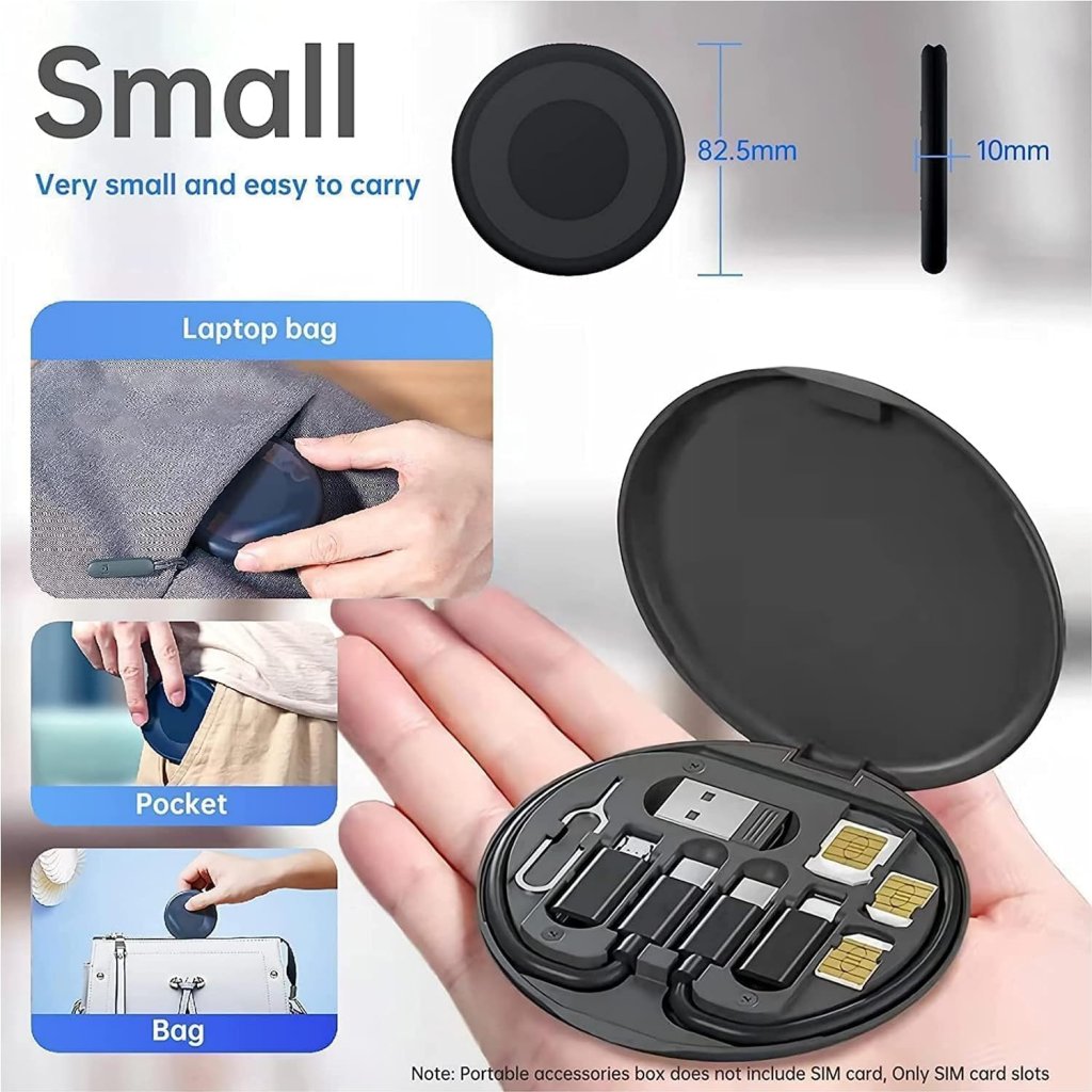 60W Fast Charging Travel Data Cable Set – 7-in-1 Charging Kit
