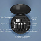 60W Fast Charging Travel Data Cable Set – 7-in-1 Charging Kit