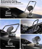 Vacuum Magnetic Car Phone Holder – 360° Rotating Mount