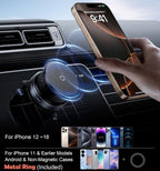 Vacuum Magnetic Car Phone Holder – 360° Rotating Mount