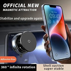Magnetic Suction Phone Holder — 360° Rotating Universal Mount for Car, Office & Home